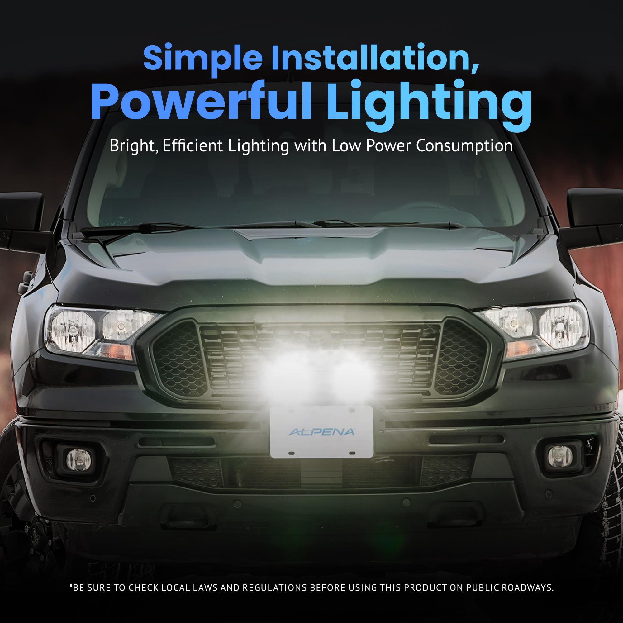 Alpena TrekTec MR12 LED Pod Lights, Small Off Road Lights for